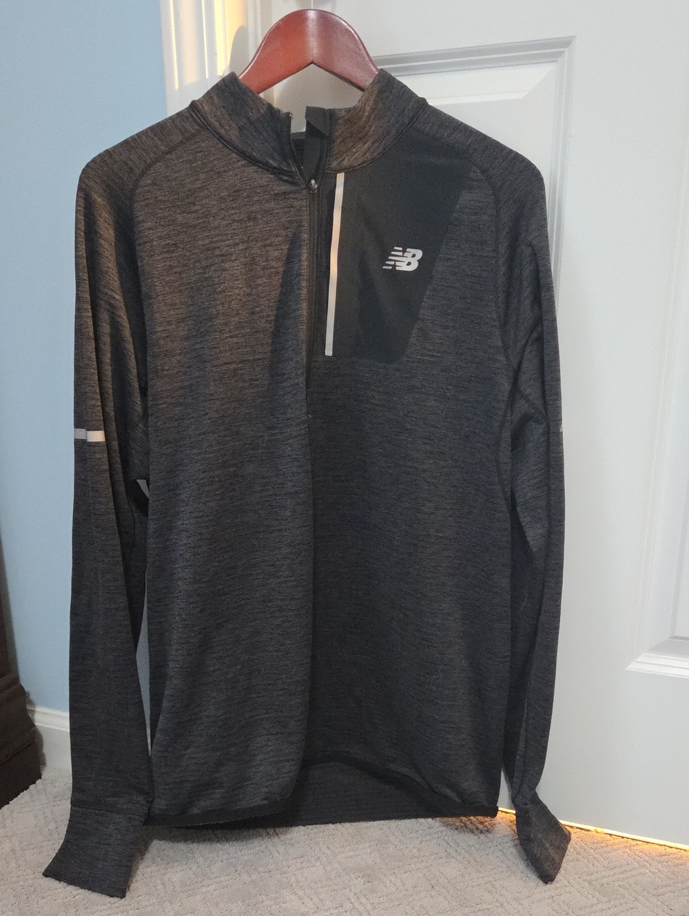 New Balance Men's Dark Gray Quarter-Zip Performance Jacket